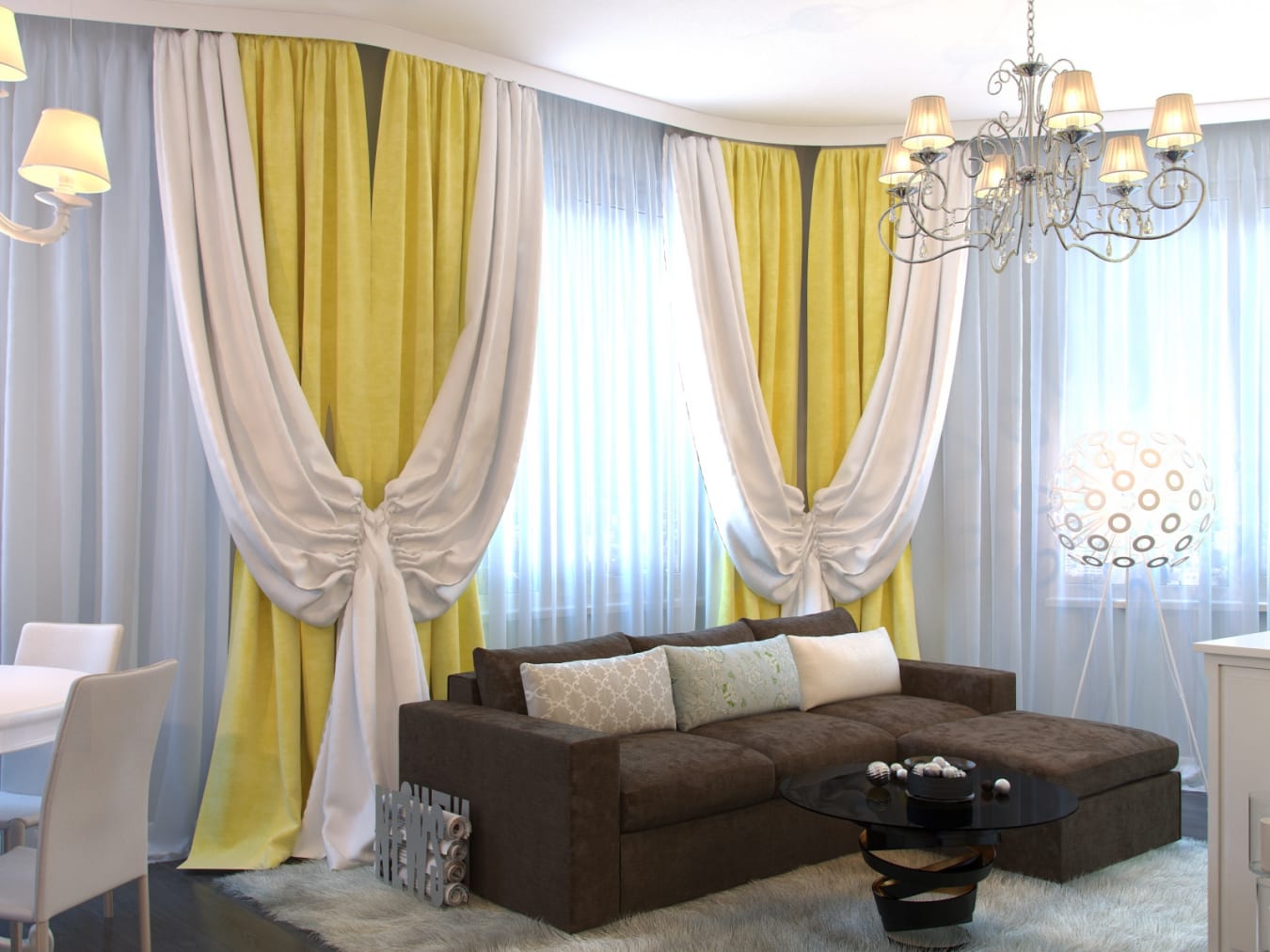 Шторы для гостиной (зала), как выбрать, виды штор