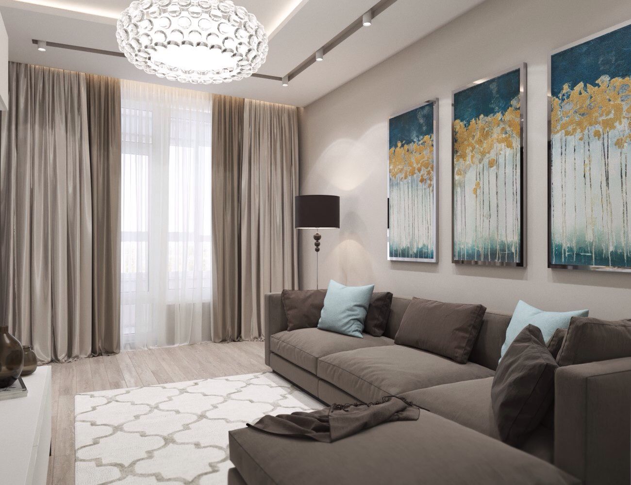 Шторы для гостиной (зала), как выбрать, виды штор