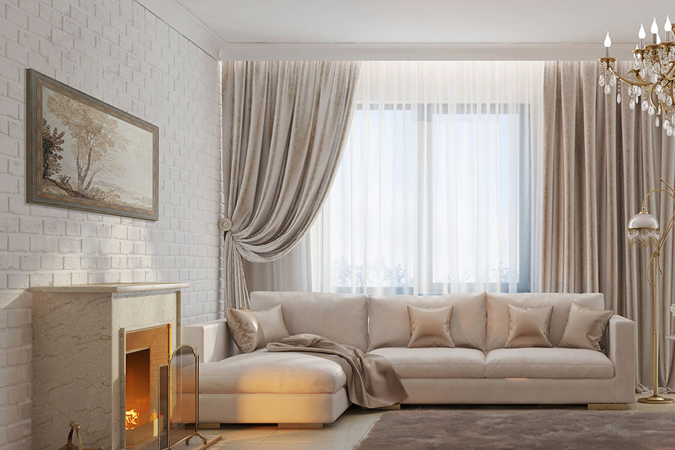 Шторы для гостиной (зала), как выбрать, виды штор