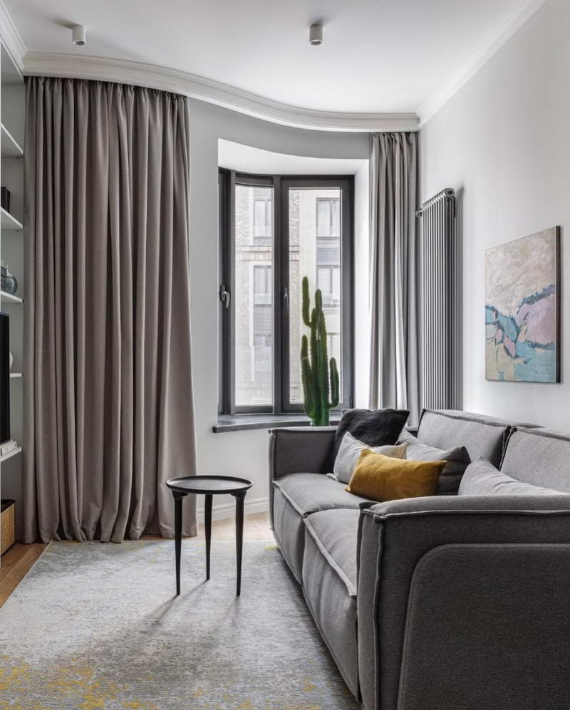 Шторы для гостиной (зала), как выбрать, виды штор