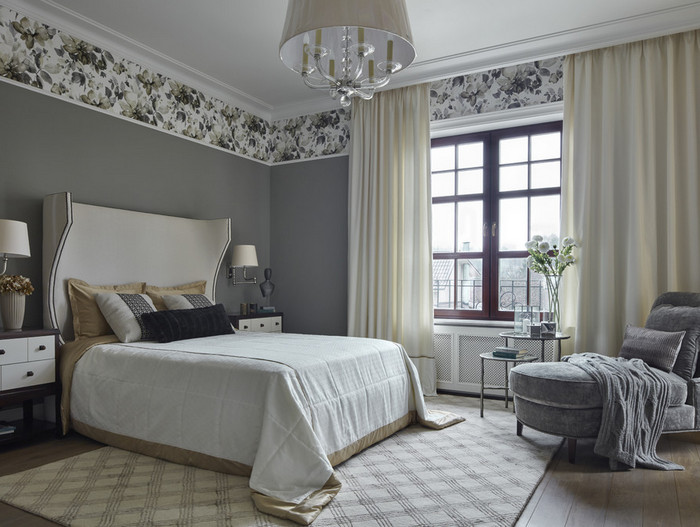 какие шторы подходят к серым стенам