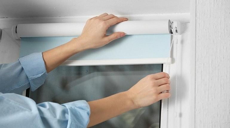 крепление штор к раме