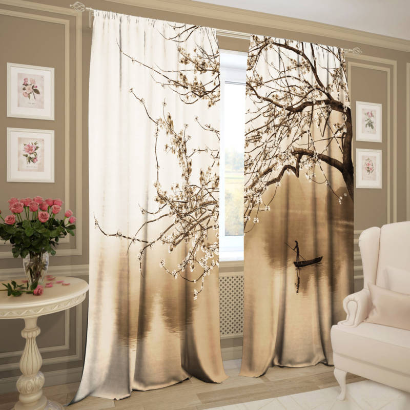 Оформление окна в гостиной: современные дизайнерские идеи