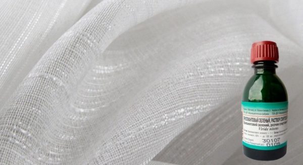 Зелёнка на тюле