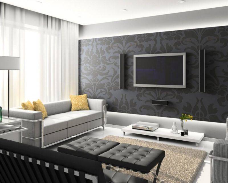 Шторы к серым обоям - фото идей цвета штор в спальню, зал, гостиную, кухню к серым обоям