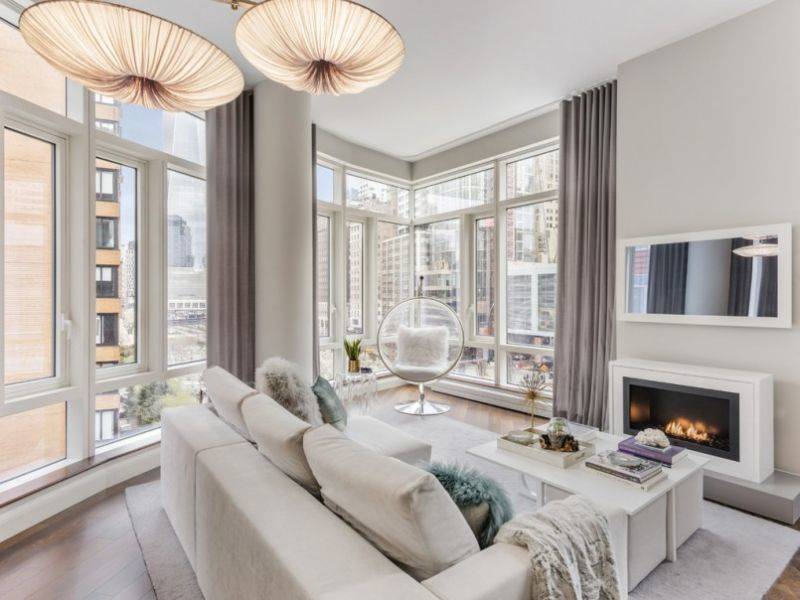 Шторы к серым обоям - фото идей цвета штор в спальню, зал, гостиную, кухню к серым обоям