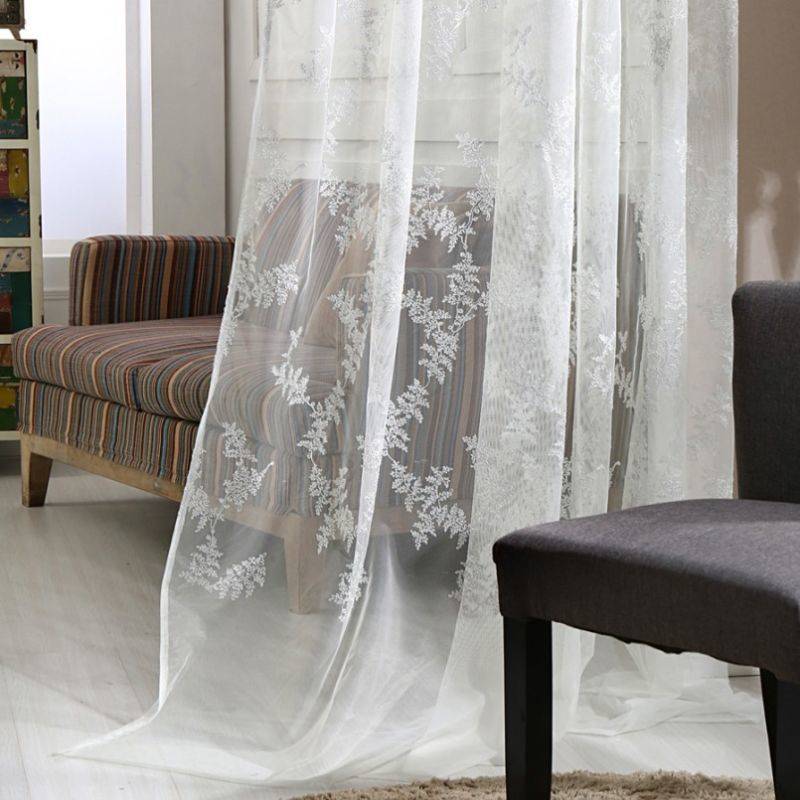 Тюль для зала 2023 года - фото новинок в современном стиле тюли с шторами и без