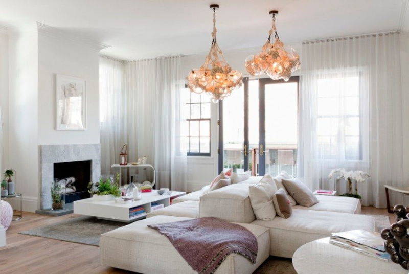 Тюль для зала 2023 года - фото новинок в современном стиле тюли с шторами и без