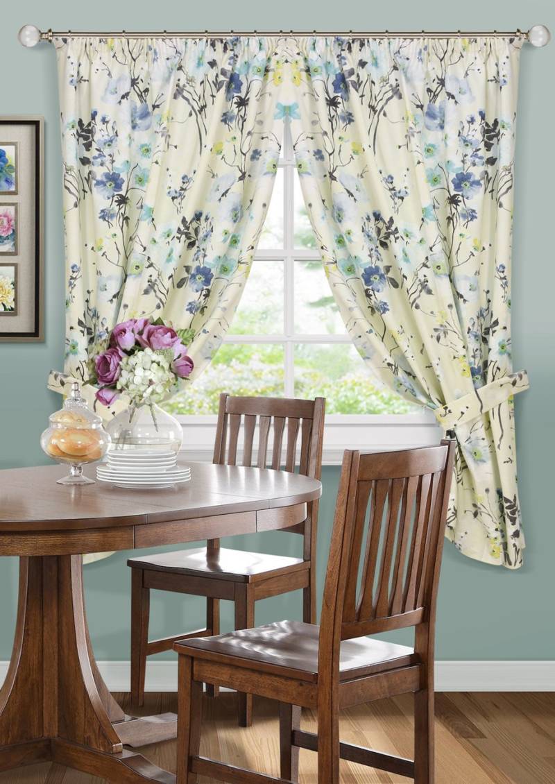 Занавески на кухню - новинка современных коротких и длинных модных кухонных занавесок