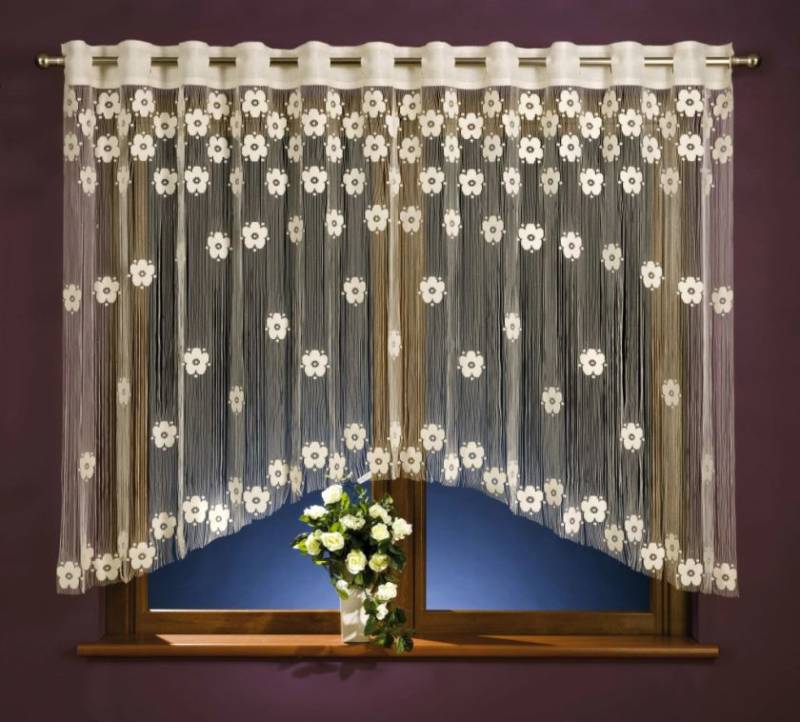 Занавески на кухню - новинка современных коротких и длинных модных кухонных занавесок