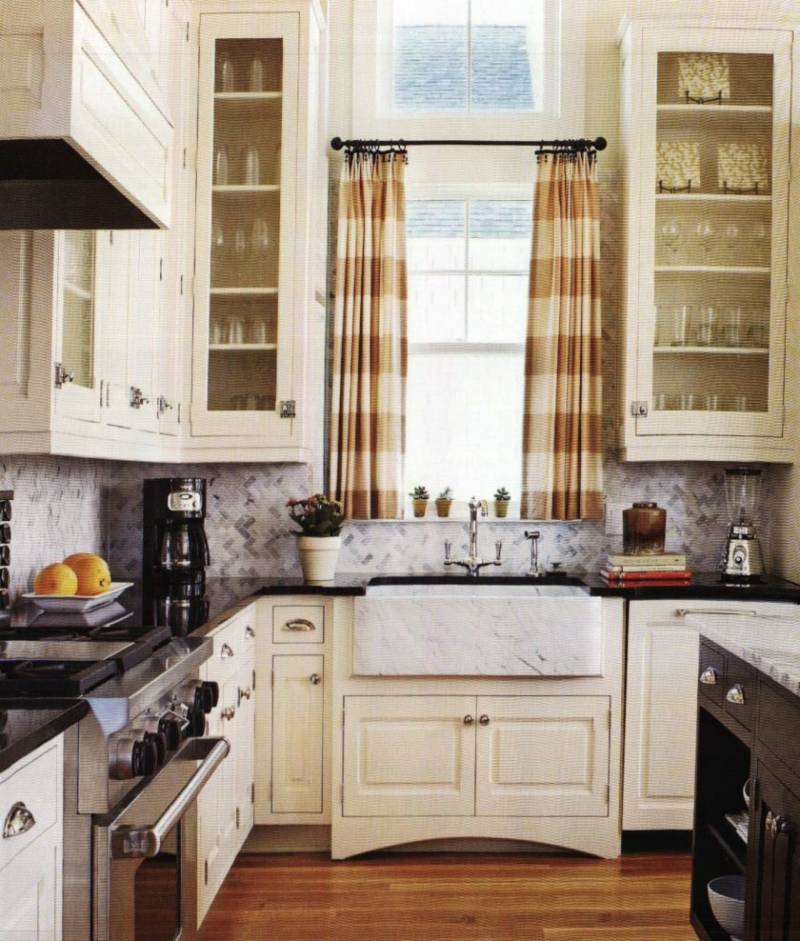 Занавески на кухню - новинка современных коротких и длинных модных кухонных занавесок