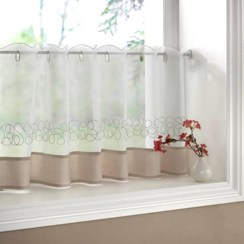 Занавески на кухню - новинка современных коротких и длинных модных кухонных занавесок