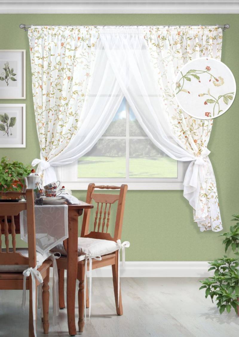 Занавески на кухню - новинка современных коротких и длинных модных кухонных занавесок