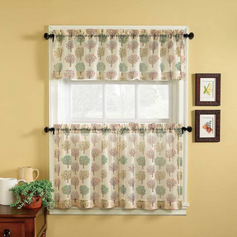 Занавески на кухню - новинка современных коротких и длинных модных кухонных занавесок