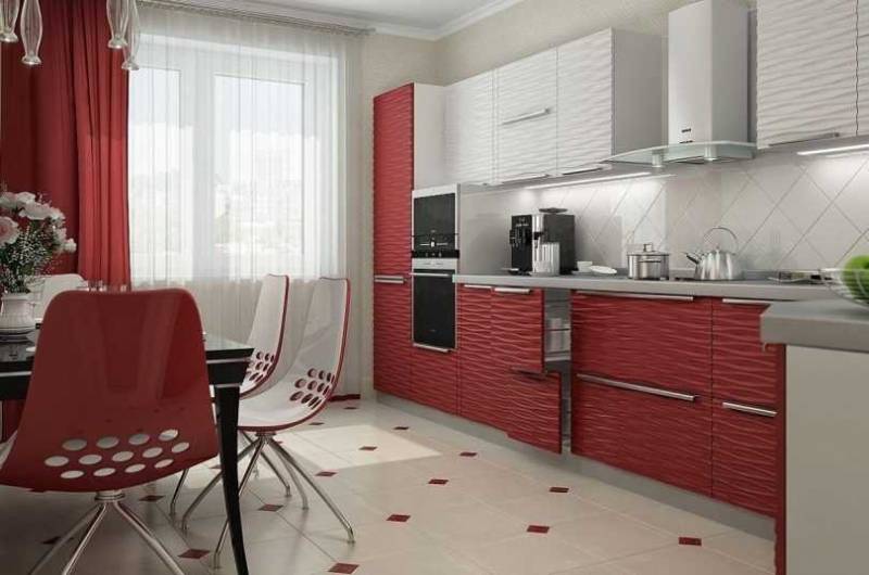 Шторы на кухню с балконной дверью