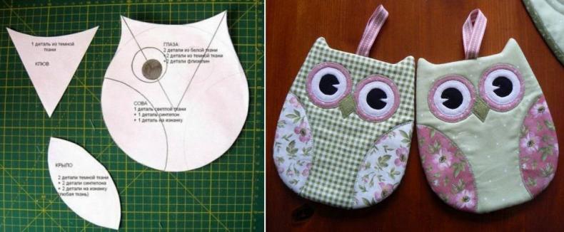 Прихватки своими руками: схемы с выкройками + мастер-класс, как сшить из лоскутов ткани в стиле пэчворк удобную прихватку в виде варежки