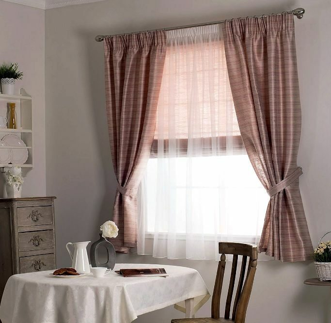 Шторы на кухню: фото самых стильных фасонов, модные цвета и узоры, советы по выбору