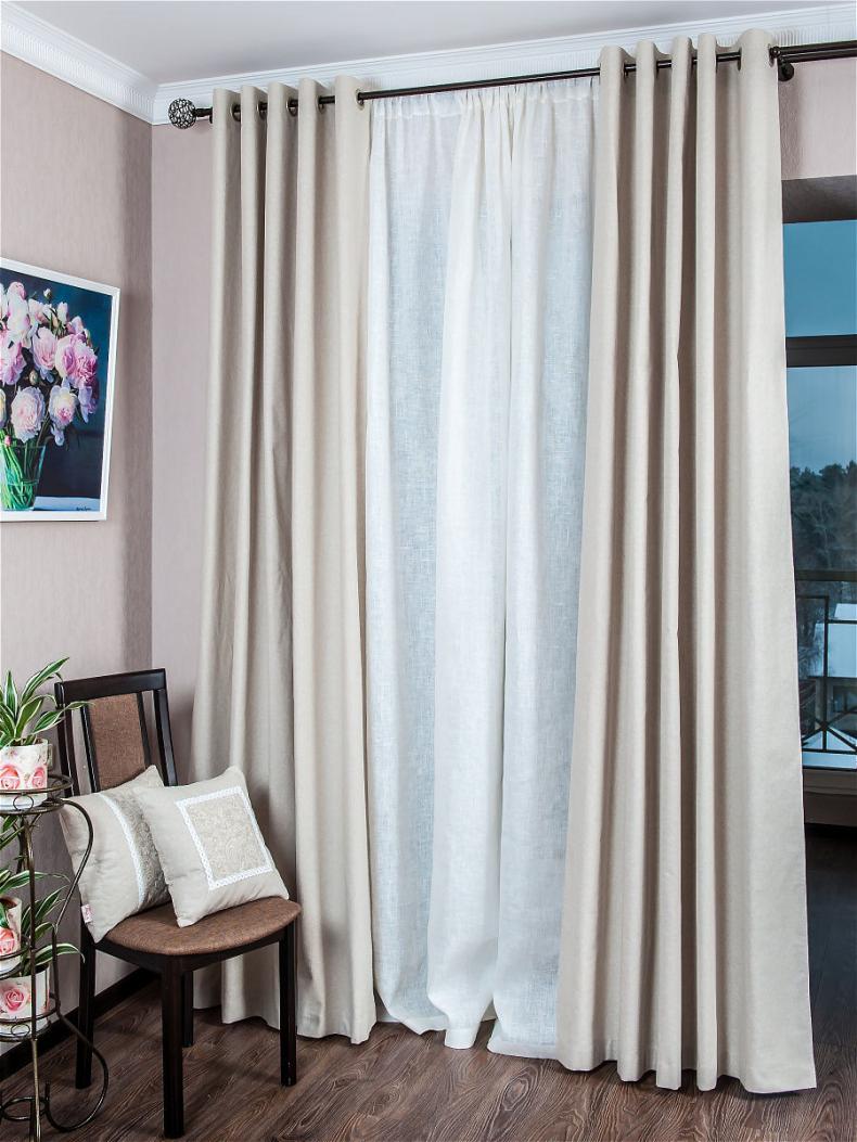 Шторы на люверсах в современном интерьере