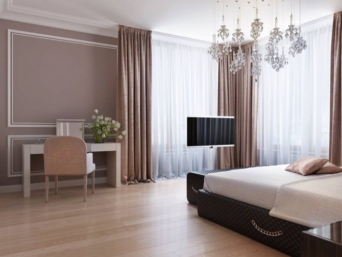 Шторы к розовым обоям в спальне, гостиной какие подойдут