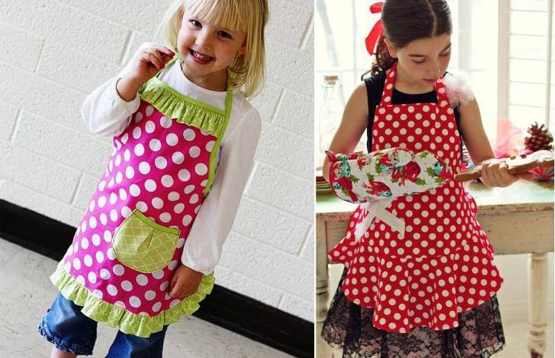 Выкройка красивого фартука для кухни для кухни своими руками