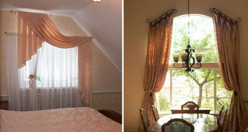 Шторы трапеция на окно и треугольные рамы - как выбрать и закрепить их