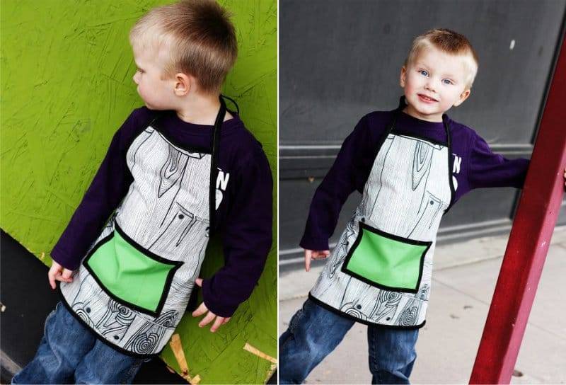 Выкройка красивого фартука для кухни для кухни своими руками