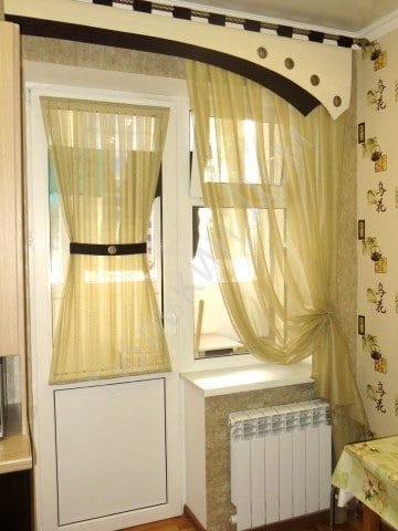 сочетание легких штор