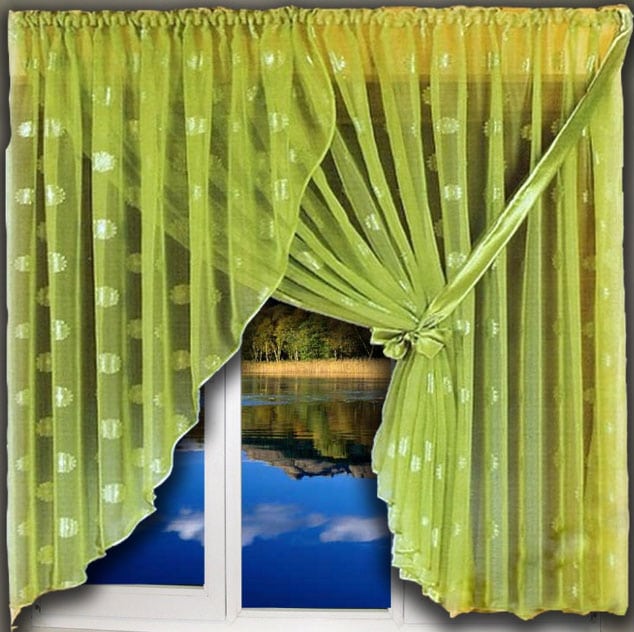 Окно на кухне - штора