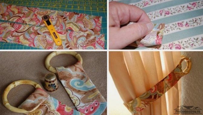 Подхваты для штор: фото в интерьере, как сшить своими руками, выкройки