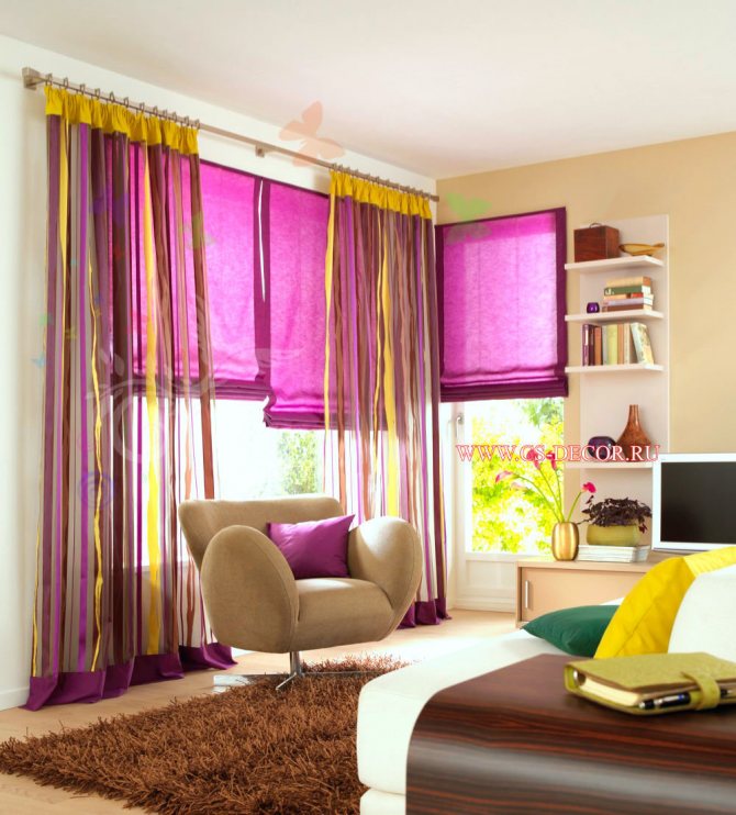 Шторы к желтым обоям какой цвет подойдет в спальню, гостиную