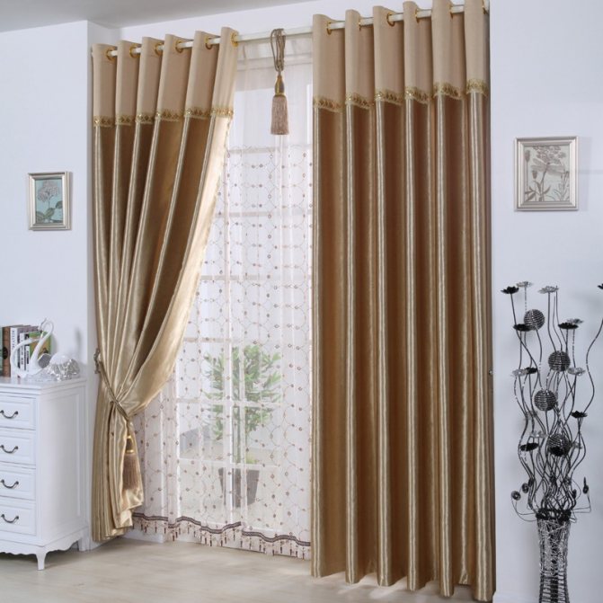 Шторы на люверсах в современном интерьере