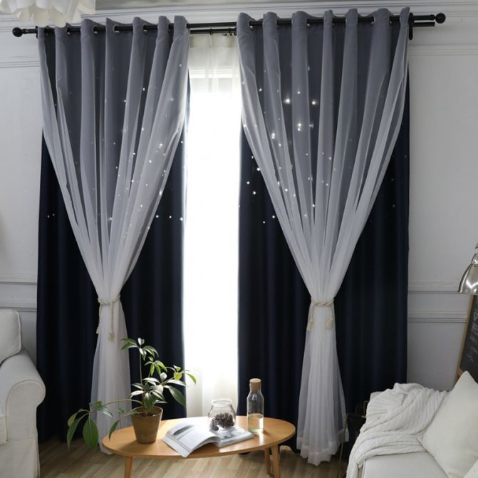 Шторы на люверсах в современном интерьере