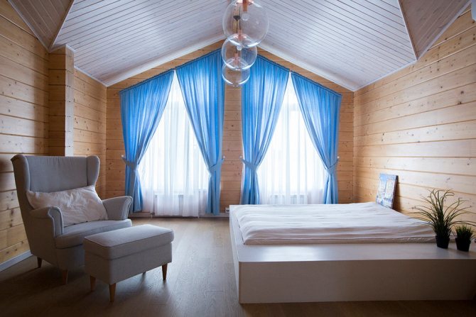 Гардины на скошенные окна своими руками