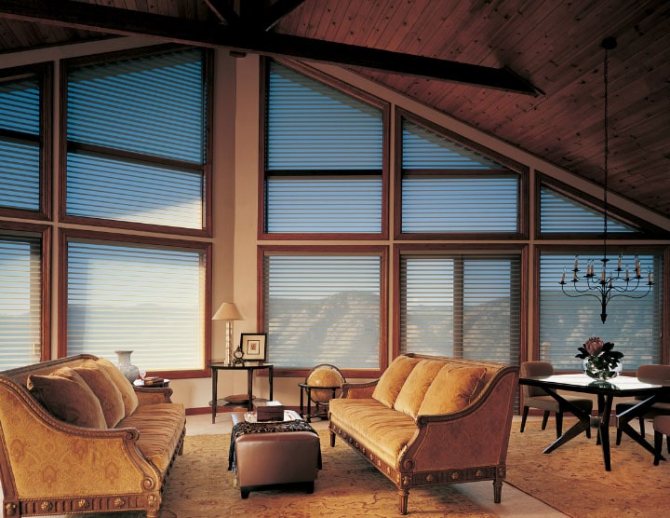 Гардины на скошенные окна своими руками