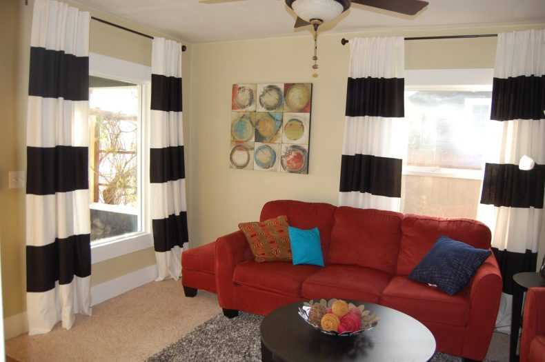 Шторы в полоску - примеры красивого дизайна и современного оформления