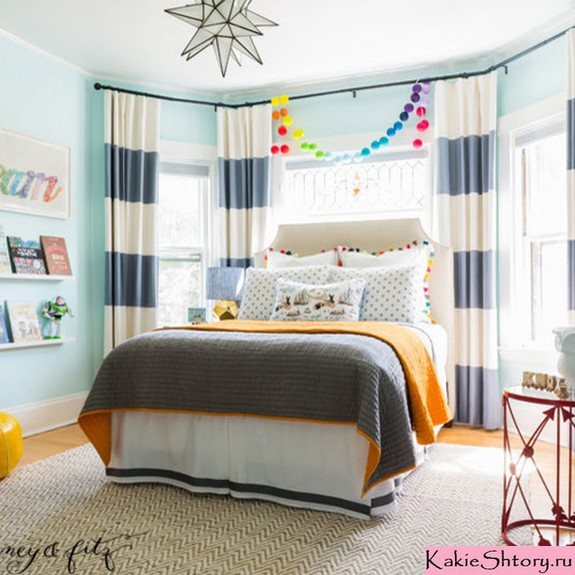 полосатые шторы