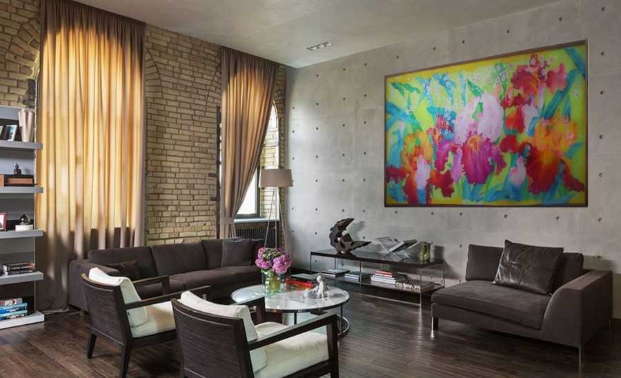 Шторы в стиле лофт - обзор вариантов, моделей и идей применения штор