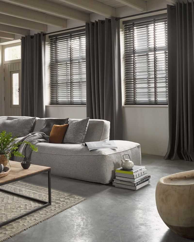 Шторы в лофт интерьере: правила выбора цвета