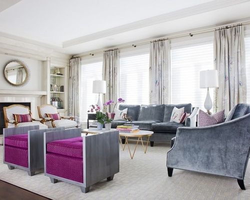 Белые стены в гостиной