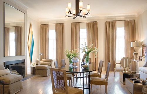 Бежевые шторы в интерьере: бежево-коричневые для кухни и гостиной