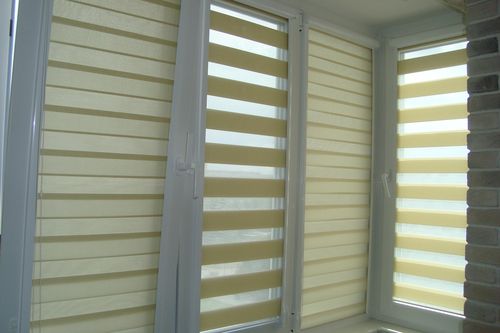 Рулонные шторы день-ночь Зебра, Канзас и Уют на пластиковые окна