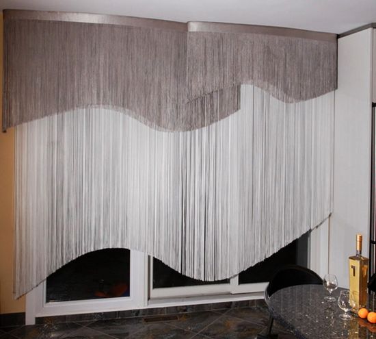 Дизайн нитяных штор