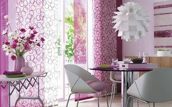 Кухня с японскими шторами