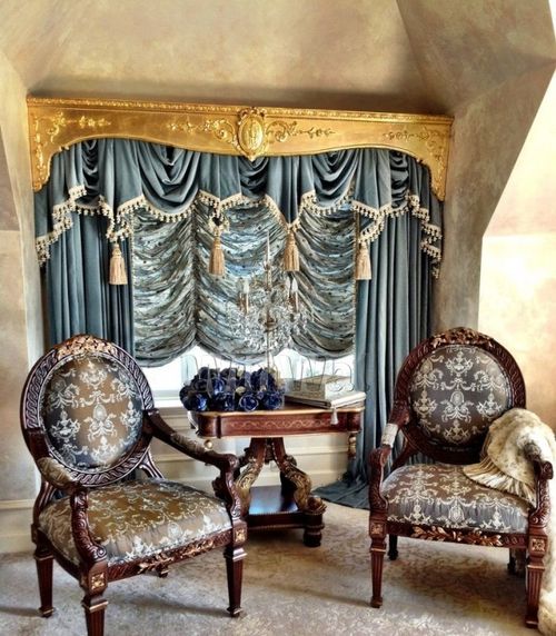 Французские шторы в интерьере комнат - фото идеи
