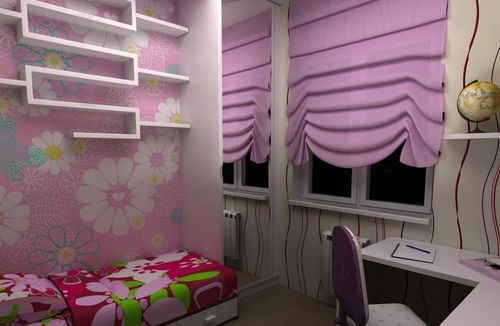 Короткие шторы в детскую комнату