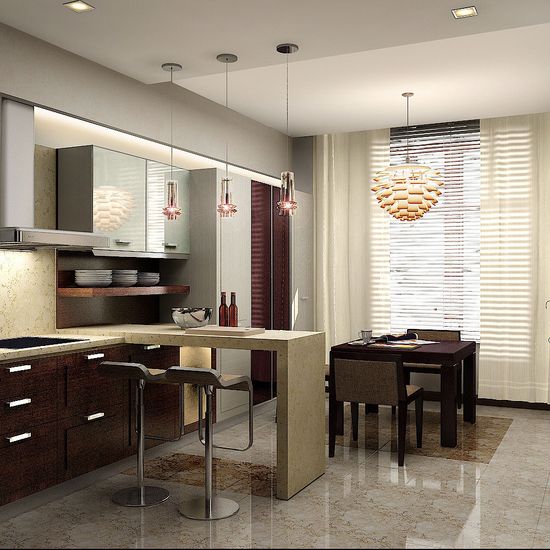 Современные шторы на кухню