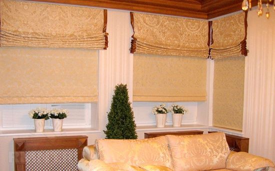 Как происходит пошив римских штор