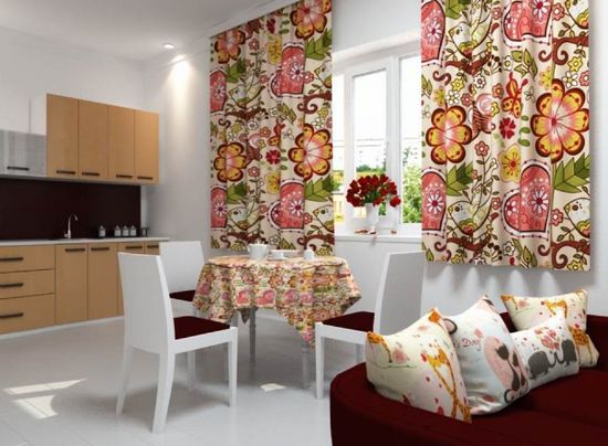 Красивые занавески на кухню