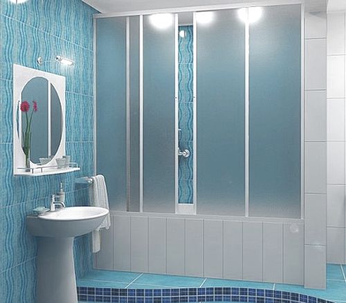 Раздвижные шторы для ванной