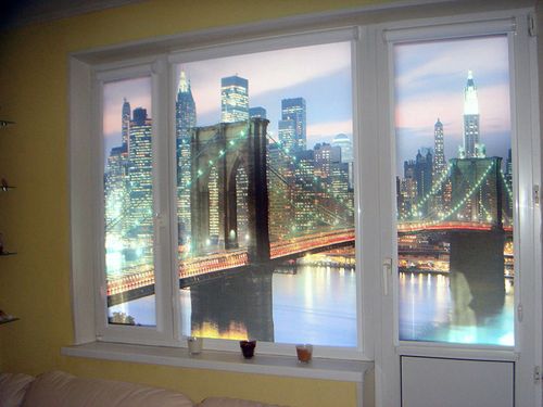 Рулонные шторы с фотопечатью на пластиковые окна - фото идеи